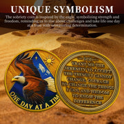 Eagle Sobriety Coin – “One Day at a Time” AA Medallion
