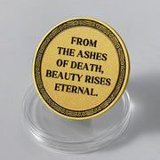 Eternal Beauty Coin Life and Death Duality Woman Skull Art