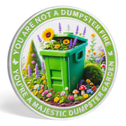 Dumpster Garden Recovery Medallion with Rainbow Sobriety Coin