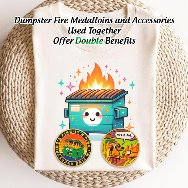 This is Fine Mini Dumpster Fire Challenge Coin
