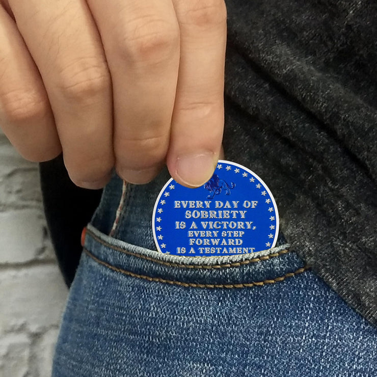 Lion Recovery Strength in Sobriety Coin(Not compatible with keychains)