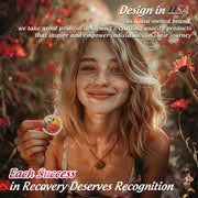Pretty January Birth Flower Sobriety Coin