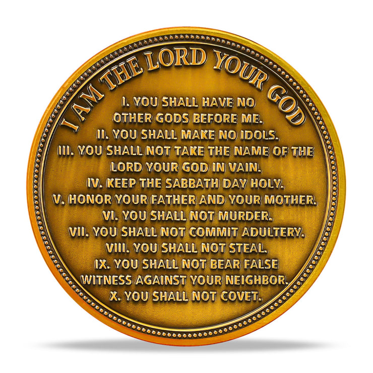 I Am The Lord Your God Ten Commandments Christian Challenge Coin