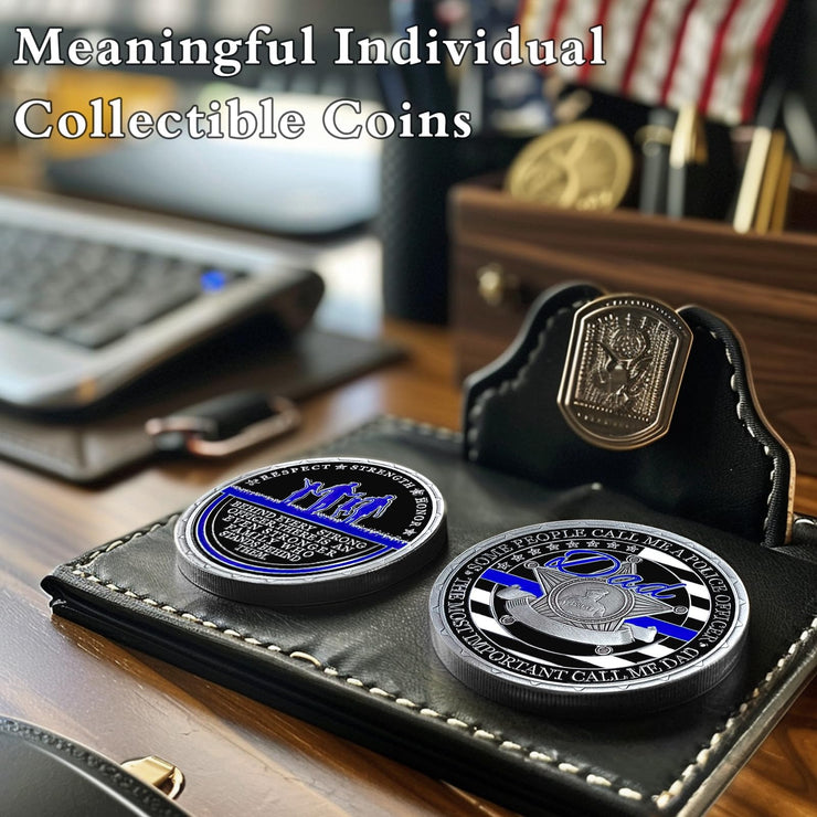 Thin Blue Line Police Law Enforcement Police Officer Challenge Coins