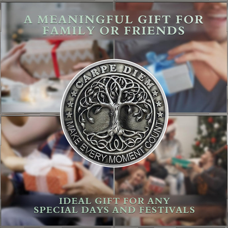 Memento Mori Memento Vivere Coin 3D Skull Challenge Coins