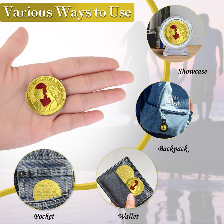 Mother and Son Love Coin I Love You Mom Coin