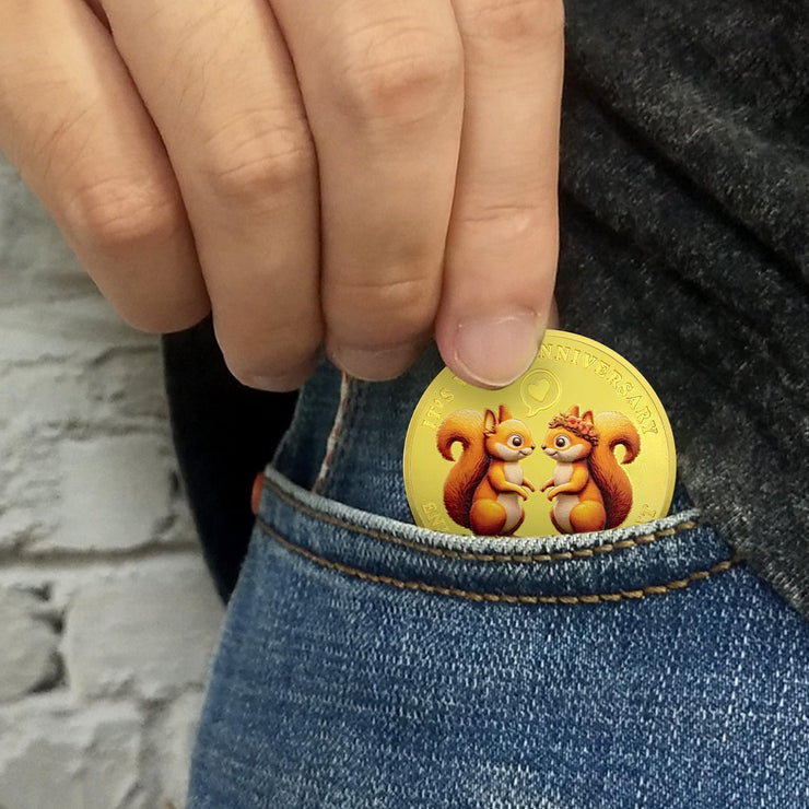 Love Squirrel Anniversary Commemorative Coin