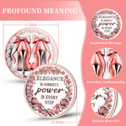 Bow Tie & High Heels Affirmation Sobriety Coin