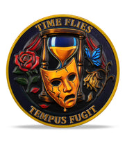 Memento Mori Challenge Coin Golden Masked Skull Coins