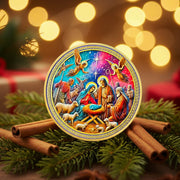 Jesus Birth Light of The World Christian Challenge Coin