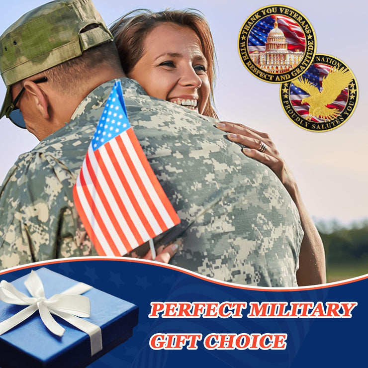 Nation's Gratitude Thank You Veterans Commemorative Challenge Coin