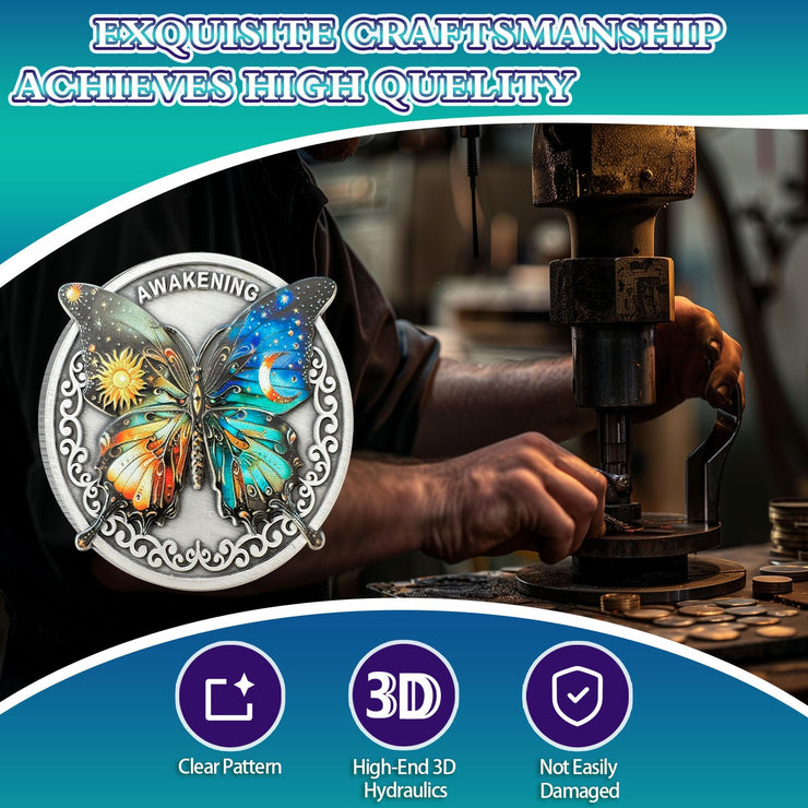 Original Darkness to Light Butterfly Sobriety Coin