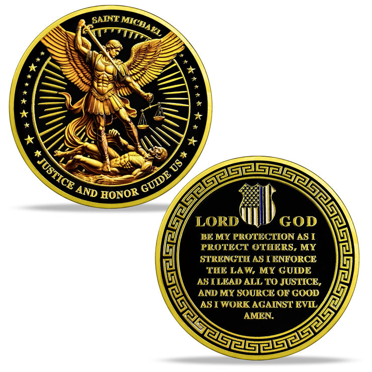 Police Patron Saint of Law Enforcement Archangel Michael Coin