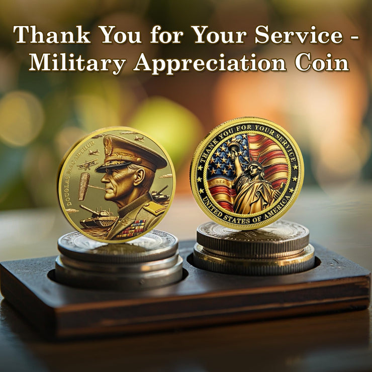 Thank You for Your Service Veteran Military Challenge Coins (Douglas MacArthur)