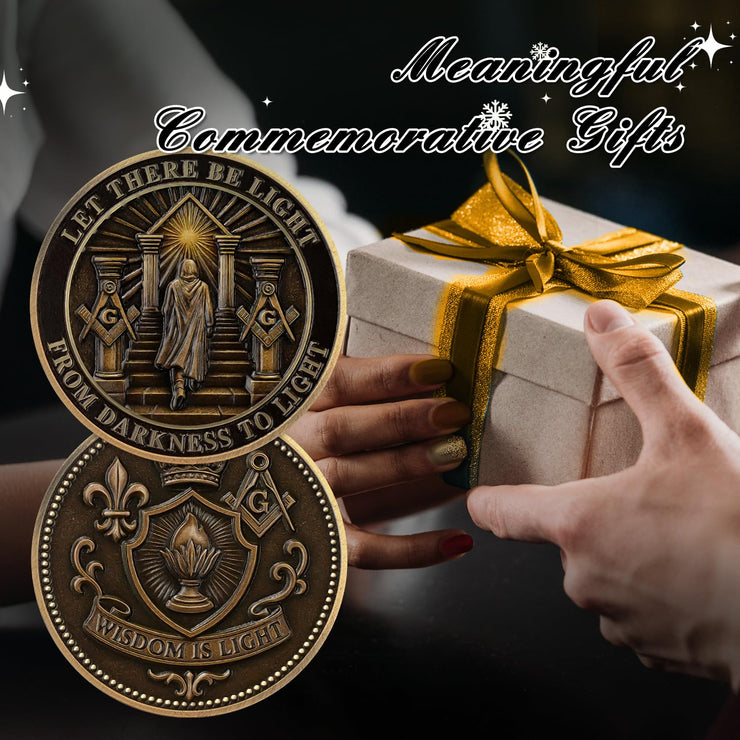 Masonic Darkness to Light Challenge Coin