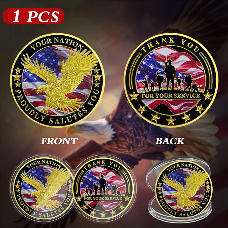 Thank You for Your Service Bulk Veterans Military  Challenge Coin
