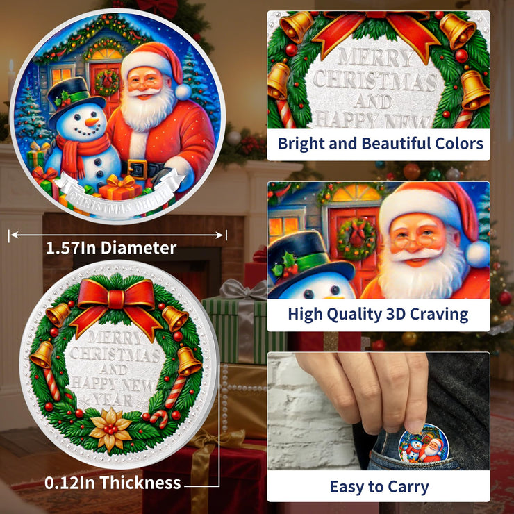 Santa Claus Snowman Christmas Commemorative Coin