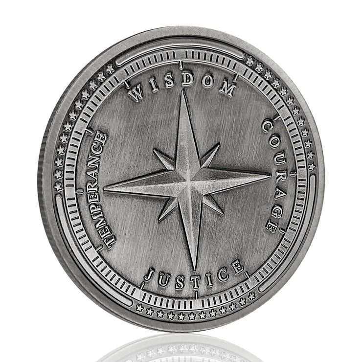 Cardinal virtues coin four virtues Stoic coin
