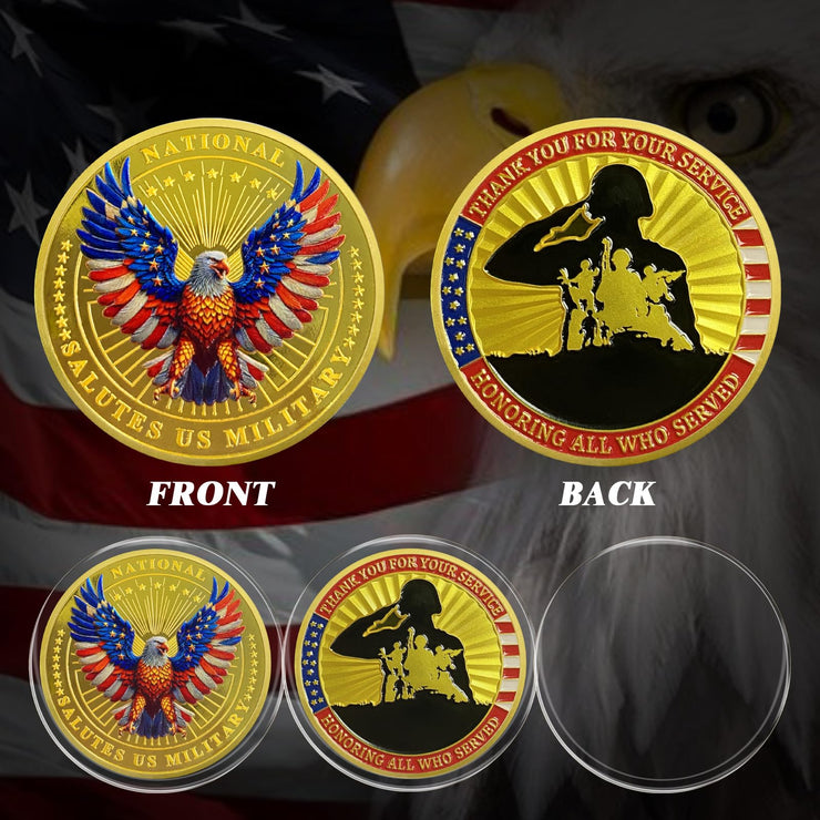 National Salutes US Military Veteran Challenge Coins