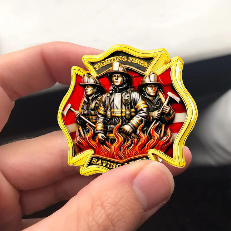 Firefighter Bravery Sacrifice Duty Coin