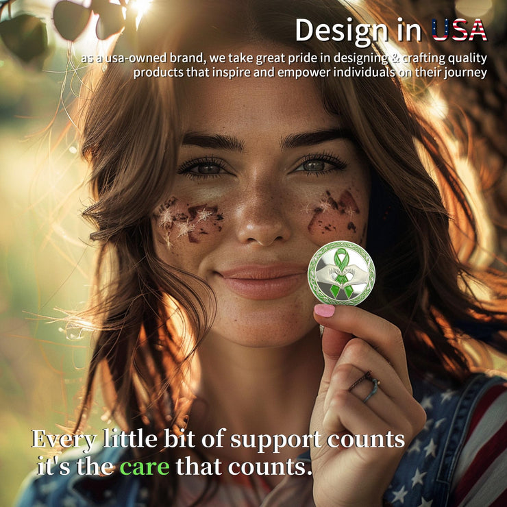 Original Green Ribbon Love Mental Health Awareness Coin