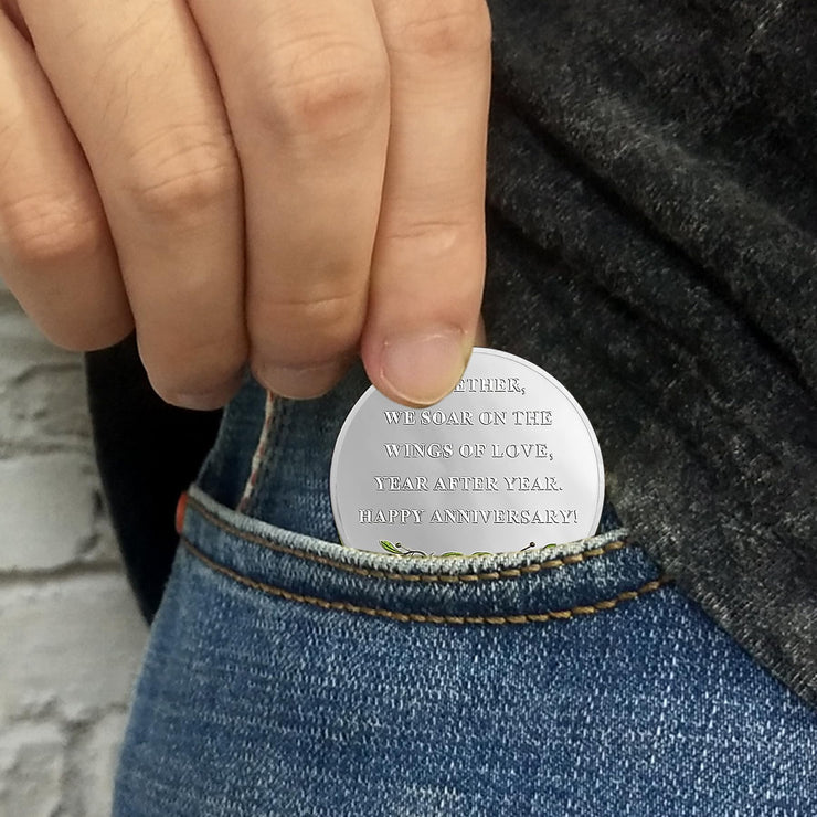 Loving Swallows Anniversary Coin