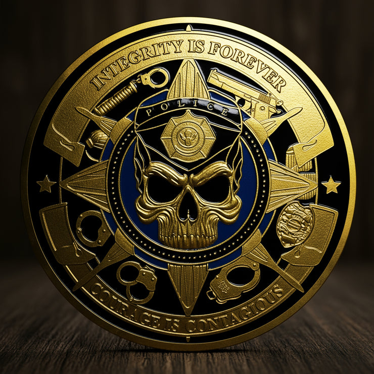 Patriotic Police Law Enforcement Valor & Duty Coin