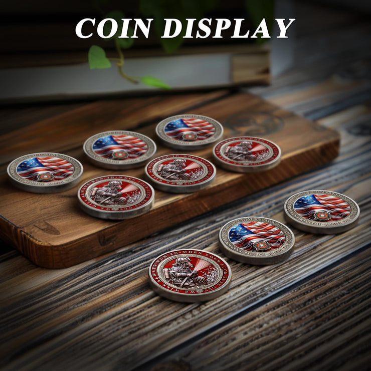 Firefighter Run Towards The Fire Rescue Challenge Coin