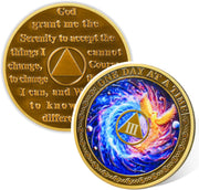Phoenix Rebirth 1-5 Year Sobriety Coin