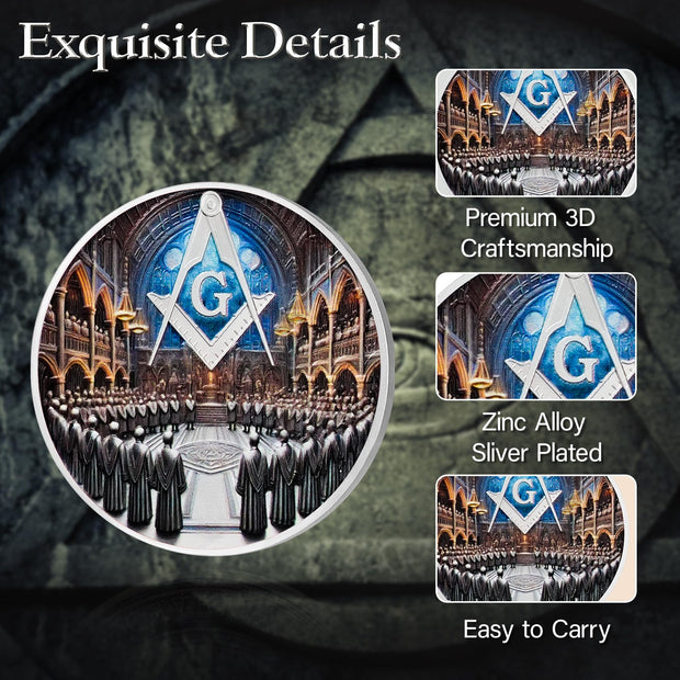 Masonic Brotherhood Masonic Challenge Coin