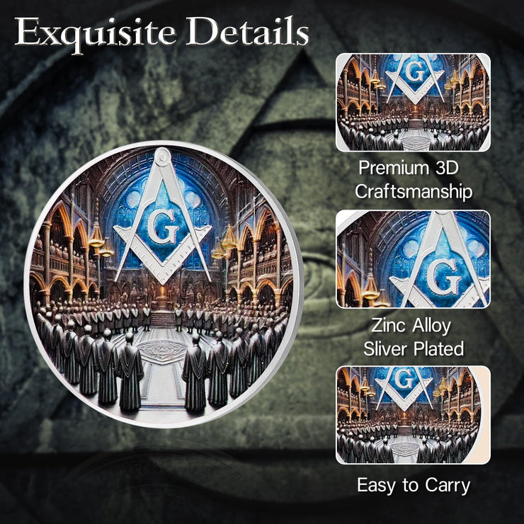 Masonic Brotherhood Masonic Challenge Coin