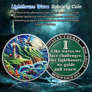 Lighthouse Wave Sobriety Coin