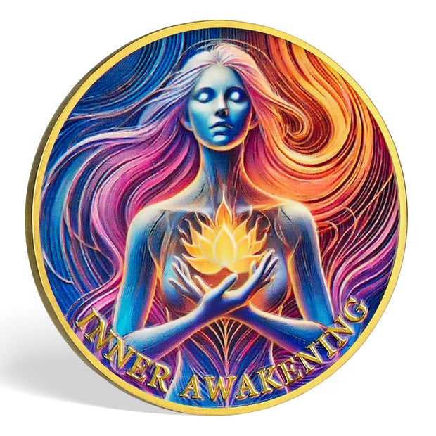 Inner Awakening Lotus Sobriety Coin for Women
