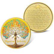 Woman Tree Affirmation Sobriety Coin