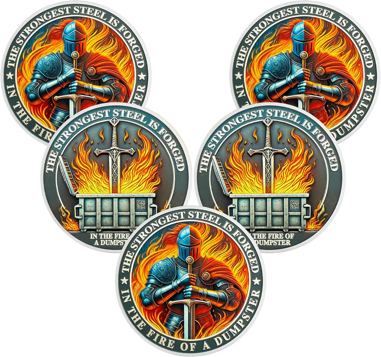 Knight Dumpster Fire Challenge Coin