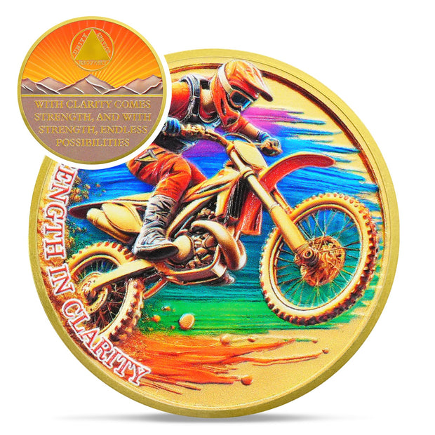 Original Breaking Limits Dirt Biking Sport Sobriety Coin