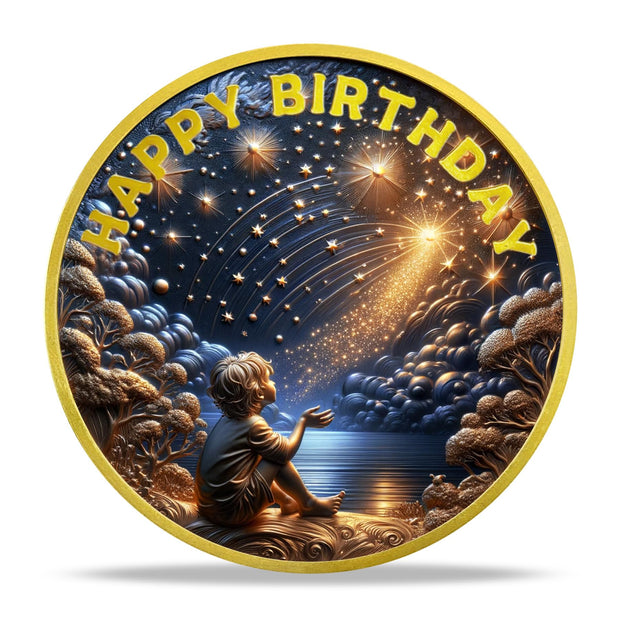 Shooting Star Wish Birthday Coin