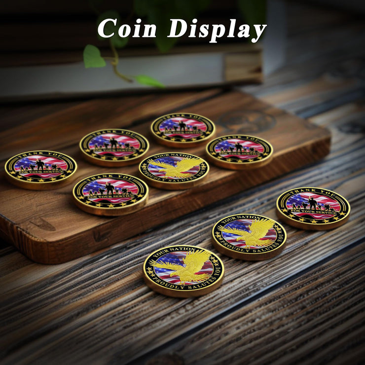 Thank You for Your Service Bulk Veterans Military  Challenge Coin