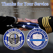 Skeleton Police Challenge Coin Skull Coin Police Officer Prayer Challenge Coin