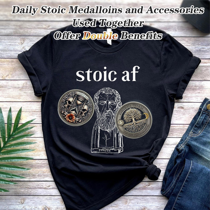 Hourglass Memento Mori Novelty Tree of Life Stoic Challenge Coin