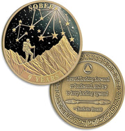 Under The Stars Pathfinder Explore Hope 1-10 Year Sobriety Coin