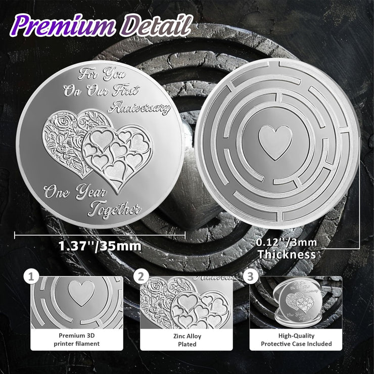 Happy First Anniversary Love Coin
