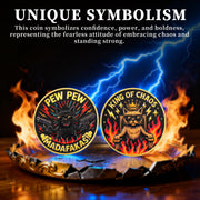Pew Pew Cat Challenge Coin