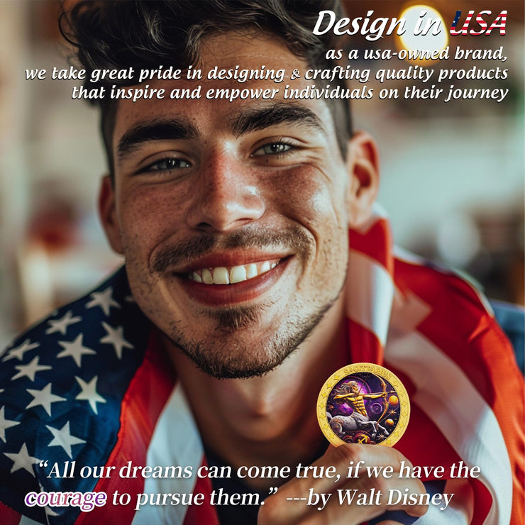 Sagittarius 12 Zodiac Challenge Coin