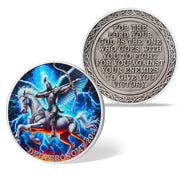 Archangel Warrior Victory Deuteronomy Christian Challenge Coin