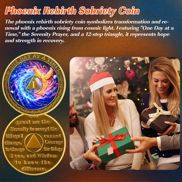 Phoenix Rebirth 1-5 Year Sobriety Coin
