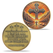 Radiant Cross Path Religious Coin