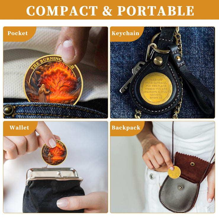 Moses Burning Bush Challenge Coin