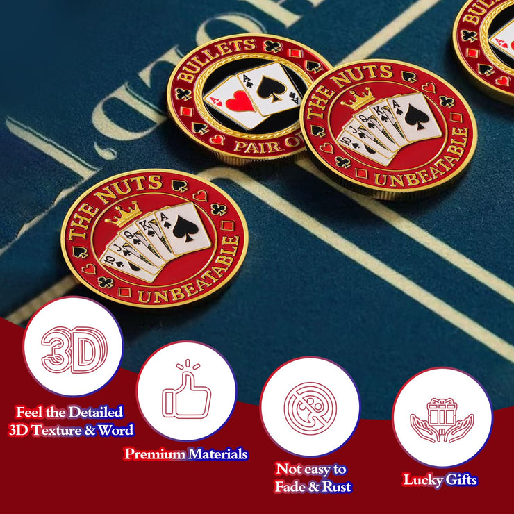 Poker Card Protectors  Good Luck Guard Coin