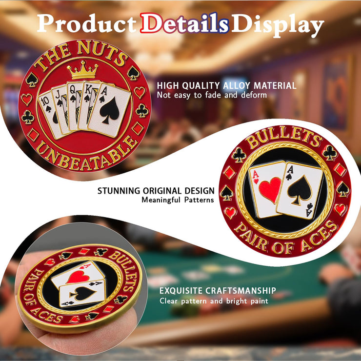 Poker Card Protectors  Good Luck Guard Coin